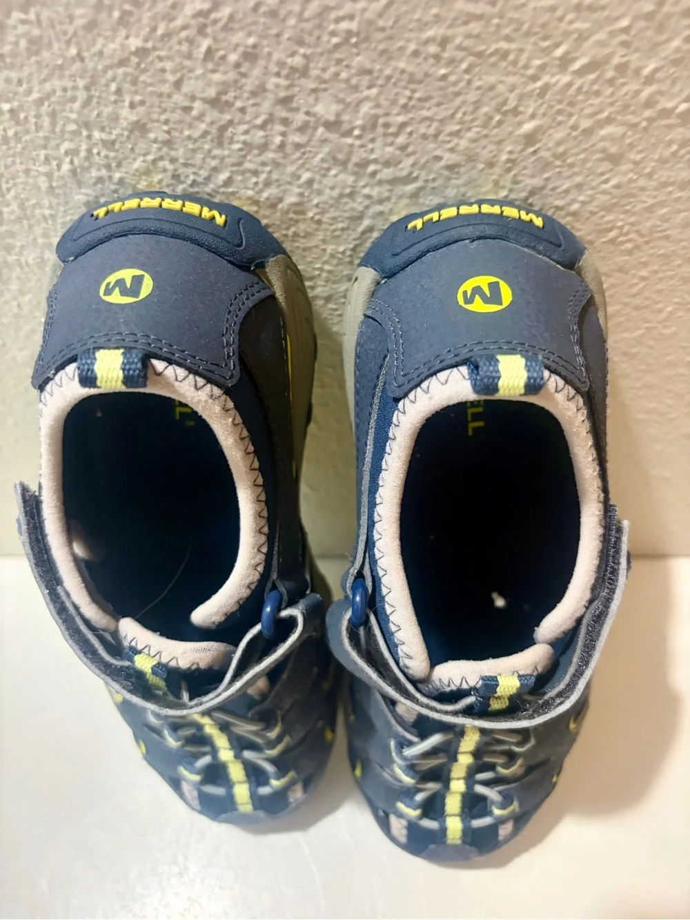 Merrell Kids Navy with Yellow-Accent Closed-Toe Water Shoes